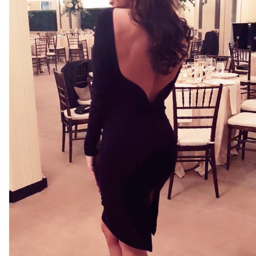 Open back midi dress